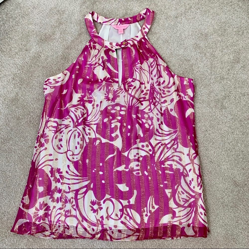 Lilly Pulitzer Pink and White Blouse